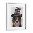 Border Collie, Tricolor Y Libros. - Fab Funky | Cuadro decorativo de Canvas Lab