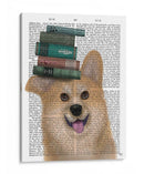 Corgi Y Libros - Fab Funky | Cuadro decorativo de Canvas Lab