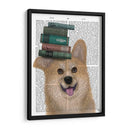 Corgi Y Libros - Fab Funky | Cuadro decorativo de Canvas Lab