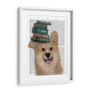 Corgi Y Libros - Fab Funky | Cuadro decorativo de Canvas Lab
