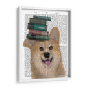 Corgi Y Libros - Fab Funky | Cuadro decorativo de Canvas Lab