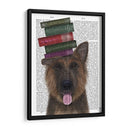 Pastor Alemán Y Libros - Fab Funky | Cuadro decorativo de Canvas Lab