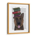 Pastor Alemán Y Libros - Fab Funky | Cuadro decorativo de Canvas Lab