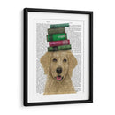 Golden Retriever Y Libros - Fab Funky | Cuadro decorativo de Canvas Lab