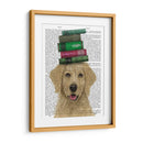 Golden Retriever Y Libros - Fab Funky | Cuadro decorativo de Canvas Lab