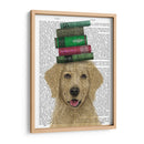 Golden Retriever Y Libros - Fab Funky | Cuadro decorativo de Canvas Lab