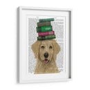 Golden Retriever Y Libros - Fab Funky | Cuadro decorativo de Canvas Lab