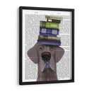 Gran Danés Y Libros - Fab Funky | Cuadro decorativo de Canvas Lab