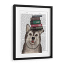 Husky Y Libros - Fab Funky | Cuadro decorativo de Canvas Lab