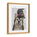 Husky Y Libros - Fab Funky | Cuadro decorativo de Canvas Lab