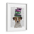 Jack Russell Y Libros - Fab Funky | Cuadro decorativo de Canvas Lab