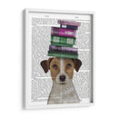 Jack Russell Y Libros - Fab Funky | Cuadro decorativo de Canvas Lab