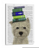 Westie Y Libros - Fab Funky | Cuadro decorativo de Canvas Lab