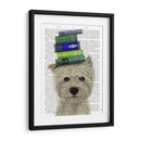 Westie Y Libros - Fab Funky | Cuadro decorativo de Canvas Lab
