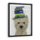Westie Y Libros - Fab Funky | Cuadro decorativo de Canvas Lab