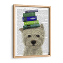Westie Y Libros - Fab Funky | Cuadro decorativo de Canvas Lab