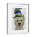Westie Y Libros - Fab Funky | Cuadro decorativo de Canvas Lab