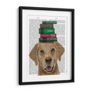 Labrador Amarillo Y Libros. - Fab Funky | Cuadro decorativo de Canvas Lab