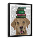 Labrador Amarillo Y Libros. - Fab Funky | Cuadro decorativo de Canvas Lab