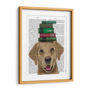Labrador Amarillo Y Libros. - Fab Funky | Cuadro decorativo de Canvas Lab