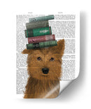 Yorkshire Terrier Y Libros - Fab Funky | Cuadro decorativo de Canvas Lab