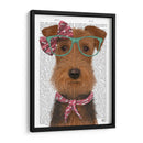 Airedale Con Gafas Y Bufanda. - Fab Funky | Cuadro decorativo de Canvas Lab