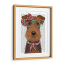 Airedale Con Gafas Y Bufanda. - Fab Funky | Cuadro decorativo de Canvas Lab