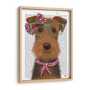 Airedale Con Gafas Y Bufanda. - Fab Funky | Cuadro decorativo de Canvas Lab