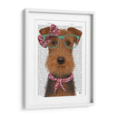 Airedale Con Gafas Y Bufanda. - Fab Funky | Cuadro decorativo de Canvas Lab