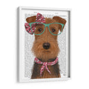 Airedale Con Gafas Y Bufanda. - Fab Funky | Cuadro decorativo de Canvas Lab