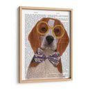 Beagle Con Gafas Y Pajarita. - Fab Funky | Cuadro decorativo de Canvas Lab