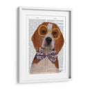 Beagle Con Gafas Y Pajarita. - Fab Funky | Cuadro decorativo de Canvas Lab