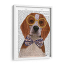 Beagle Con Gafas Y Pajarita. - Fab Funky | Cuadro decorativo de Canvas Lab
