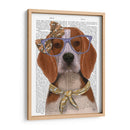 Beagle Con Gafas Y Bufanda. - Fab Funky | Cuadro decorativo de Canvas Lab