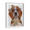 Beagle Con Gafas Y Bufanda. - Fab Funky | Cuadro decorativo de Canvas Lab