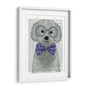 Bichon Frise Con Gafas Y Pajarita. - Fab Funky | Cuadro decorativo de Canvas Lab