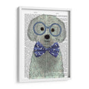 Bichon Frise Con Gafas Y Pajarita. - Fab Funky | Cuadro decorativo de Canvas Lab