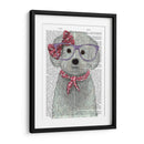 Bichon Frise Con Gafas Y Bufanda. - Fab Funky | Cuadro decorativo de Canvas Lab