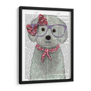 Bichon Frise Con Gafas Y Bufanda. - Fab Funky | Cuadro decorativo de Canvas Lab