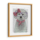 Bichon Frise Con Gafas Y Bufanda. - Fab Funky | Cuadro decorativo de Canvas Lab