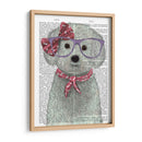 Bichon Frise Con Gafas Y Bufanda. - Fab Funky | Cuadro decorativo de Canvas Lab