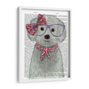 Bichon Frise Con Gafas Y Bufanda. - Fab Funky | Cuadro decorativo de Canvas Lab