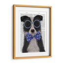 Border Collie, Blanco Y Negro, Con Gafas Y Pajarita. - Fab Funky | Cuadro decorativo de Canvas Lab