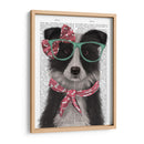 Border Collie, Blanco Y Negro, Con Gafas Y Bufanda. - Fab Funky | Cuadro decorativo de Canvas Lab
