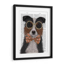 Border Collie, Tricolor, Con Gafas Y Pajarita. - Fab Funky | Cuadro decorativo de Canvas Lab