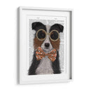 Border Collie, Tricolor, Con Gafas Y Pajarita. - Fab Funky | Cuadro decorativo de Canvas Lab