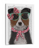Border Collie, Tricolor, Con Gafas Y Bufanda. - Fab Funky | Cuadro decorativo de Canvas Lab