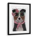 Border Collie, Tricolor, Con Gafas Y Bufanda. - Fab Funky | Cuadro decorativo de Canvas Lab