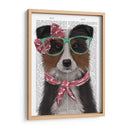 Border Collie, Tricolor, Con Gafas Y Bufanda. - Fab Funky | Cuadro decorativo de Canvas Lab