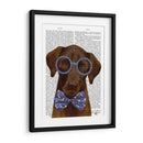 Labrador De Chocolate Con Gafas Y Pajarita. - Fab Funky | Cuadro decorativo de Canvas Lab